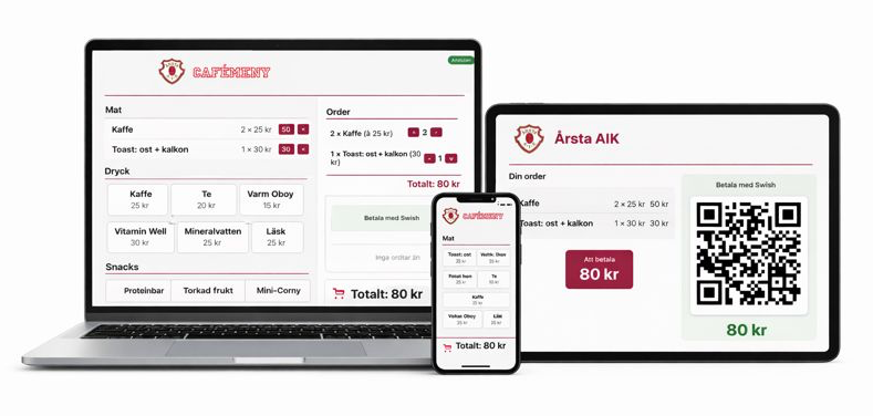 Kassasystemet på olika enheter
